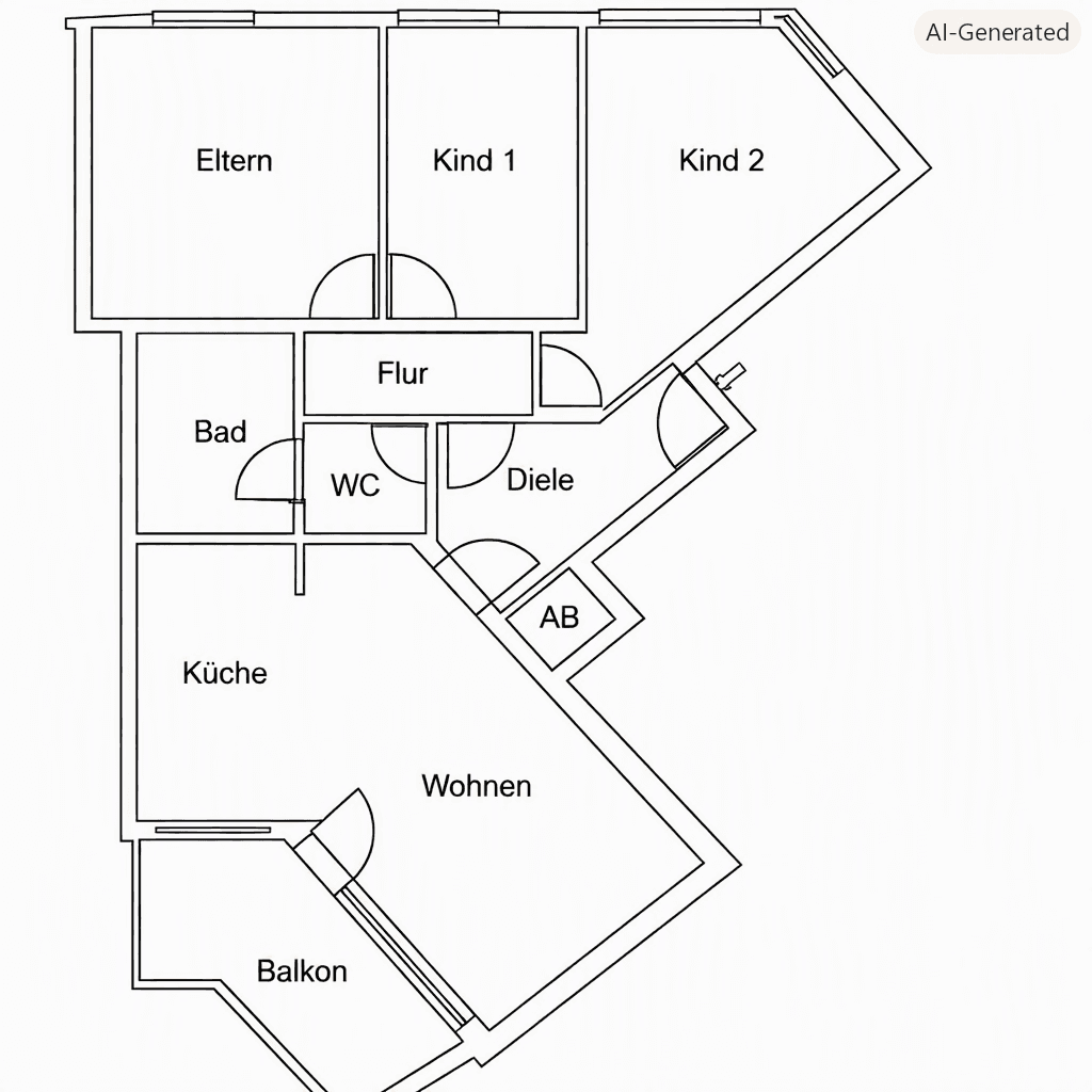 Prenájom bytu 4-izbový 101 m², Dorsten, Severné Porýnie - Westfálsko Prenájom bytu 4-izbový 101 m², Dorsten, Severné Porýnie - Westfálsko