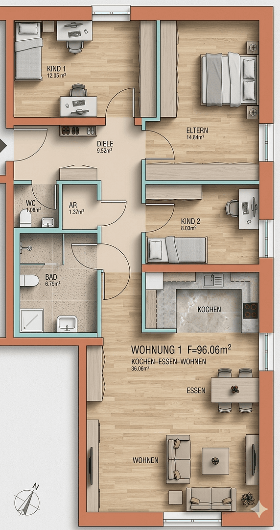 Predaj bytu 4-izbový 97 m², Baden-Baden, Bádensko-Wurttembersko Predaj bytu 4-izbový 97 m², Baden-Baden, Bádensko-Wurttembersko
