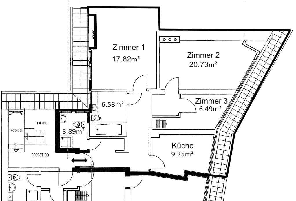 Prenájom bytu 3-izbový 100 m², Adalbertsteinweg 18-20, Aachen, Severné Porýnie - Westfálsko Prenájom bytu 3-izbový 100 m², Adalbertsteinweg 18-20, Aachen, Severné Porýnie - Westfálsko