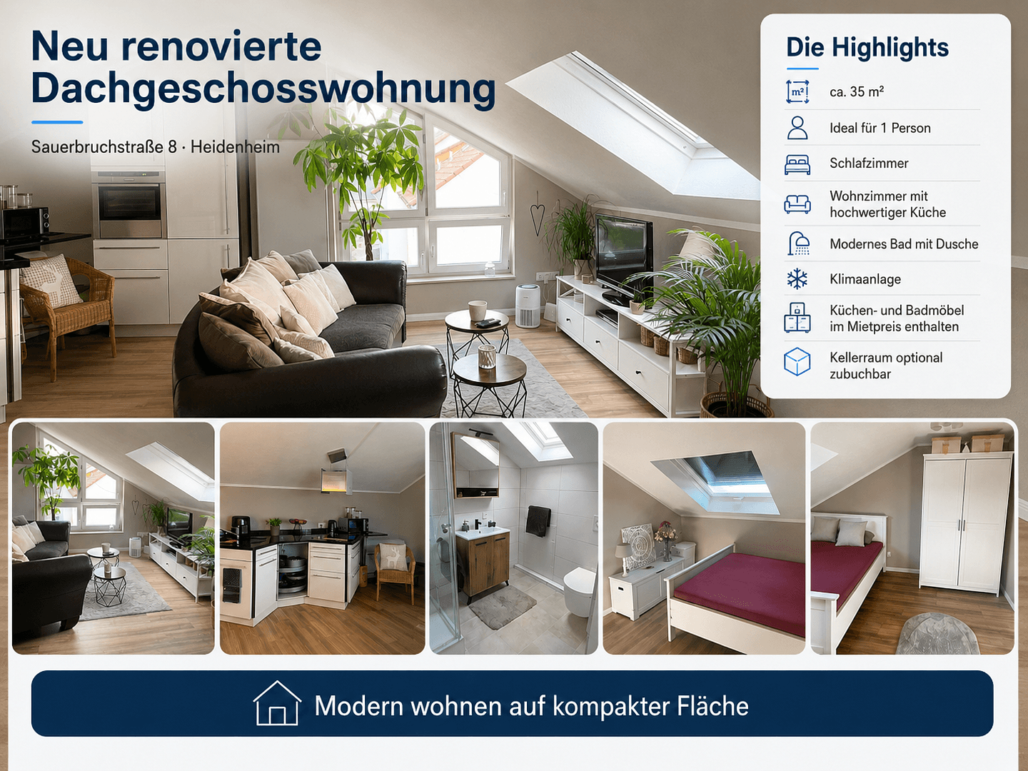 Prenájom bytu 2-izbový 35 m², Heidenheim an der Brenz, Bádensko-Wurttembersko Prenájom bytu 2-izbový 35 m², Heidenheim an der Brenz, Bádensko-Wurttembersko