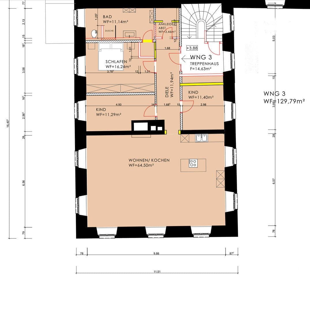 Prenájom bytu 4-izbový 130 m², Oberasbach, Bavorsko Prenájom bytu 4-izbový 130 m², Oberasbach, Bavorsko