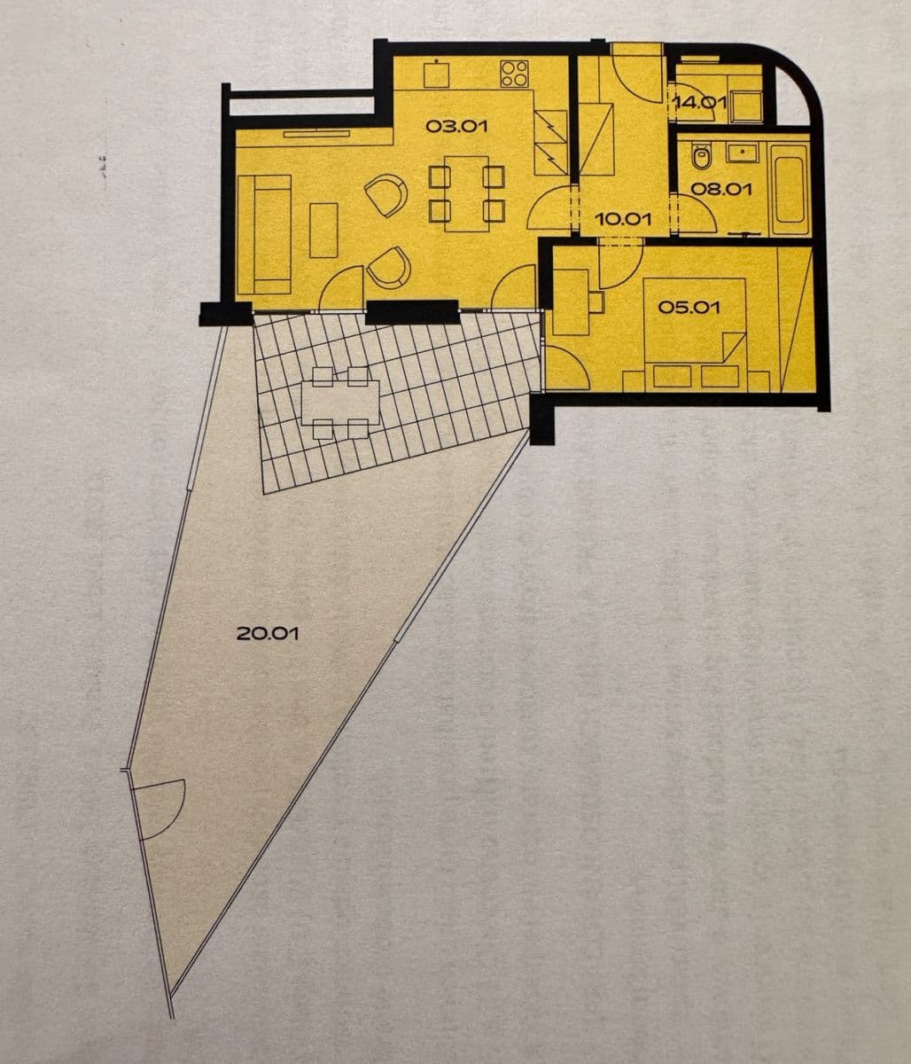 Prenájom bytu 2-izbový 52 m², U Komína, Praha, Praha Prenájom bytu 2-izbový 52 m², U Komína, Praha, Praha