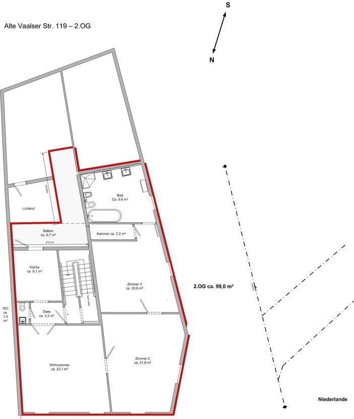 Predaj bytu 3-izbový 99 m², Alte Vaalserstraße, Aachen, Severné Porýnie - Westfálsko Predaj bytu 3-izbový 99 m², Alte Vaalserstraße, Aachen, Severné Porýnie - Westfálsko
