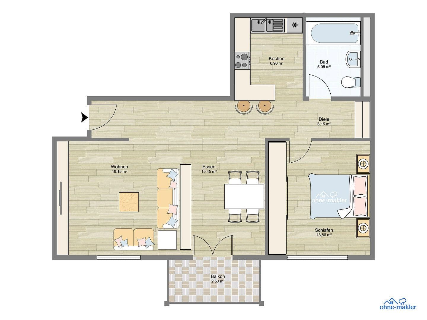 Predaj bytu 2-izbový 70 m², Weil am Rhein, Bádensko-Wurttembersko Predaj bytu 2-izbový 70 m², Weil am Rhein, Bádensko-Wurttembersko
