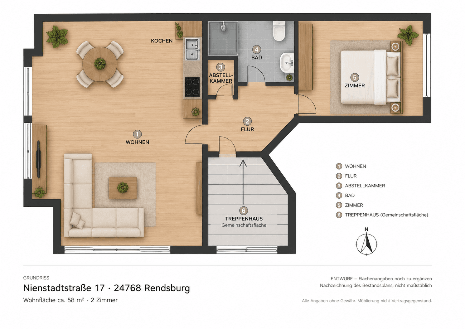 Predaj bytu 2-izbový 58 m², Rendsburg, Šlezvicko-Holštajnsko Predaj bytu 2-izbový 58 m², Rendsburg, Šlezvicko-Holštajnsko