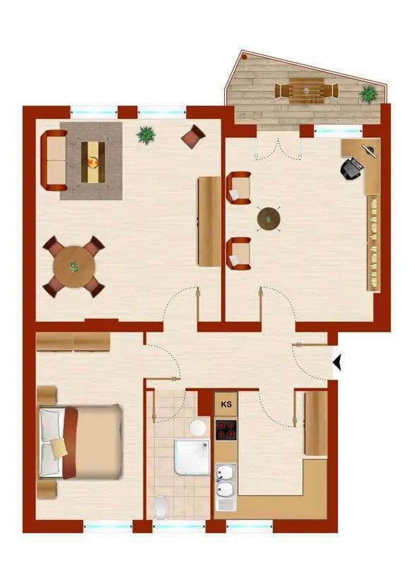 Prenájom bytu 3-izbový 65 m², Oldenburger Str. 24, Düsseldorf, Severné Porýnie - Westfálsko Prenájom bytu 3-izbový 65 m², Oldenburger Str. 24, Düsseldorf, Severné Porýnie - Westfálsko