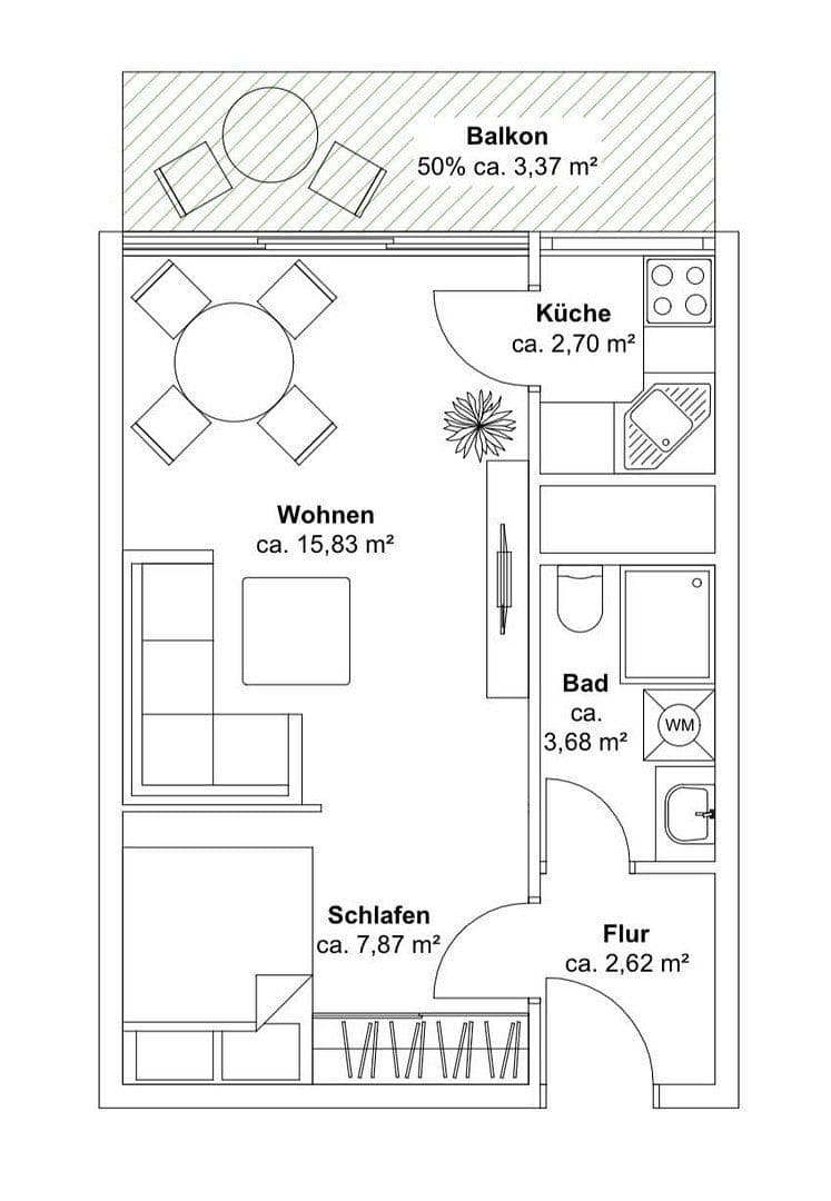 Predaj bytu 1-izbový 36 m², München, Bavorsko Predaj bytu 1-izbový 36 m², München, Bavorsko