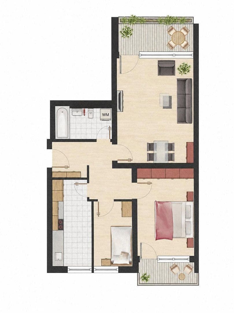 Predaj bytu 2-izbový 71 m², Maximilianstraße 12, Germering, Bavorsko Predaj bytu 2-izbový 71 m², Maximilianstraße 12, Germering, Bavorsko