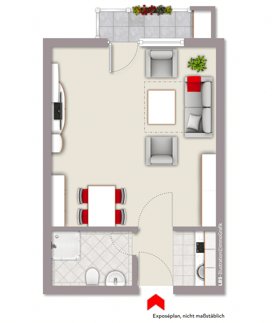 Prenájom bytu 1-izbový 30 m², Haßlinghauser Straße 71, Gevelsberg, Severné Porýnie - Westfálsko Prenájom bytu 1-izbový 30 m², Haßlinghauser Straße 71, Gevelsberg, Severné Porýnie - Westfálsko