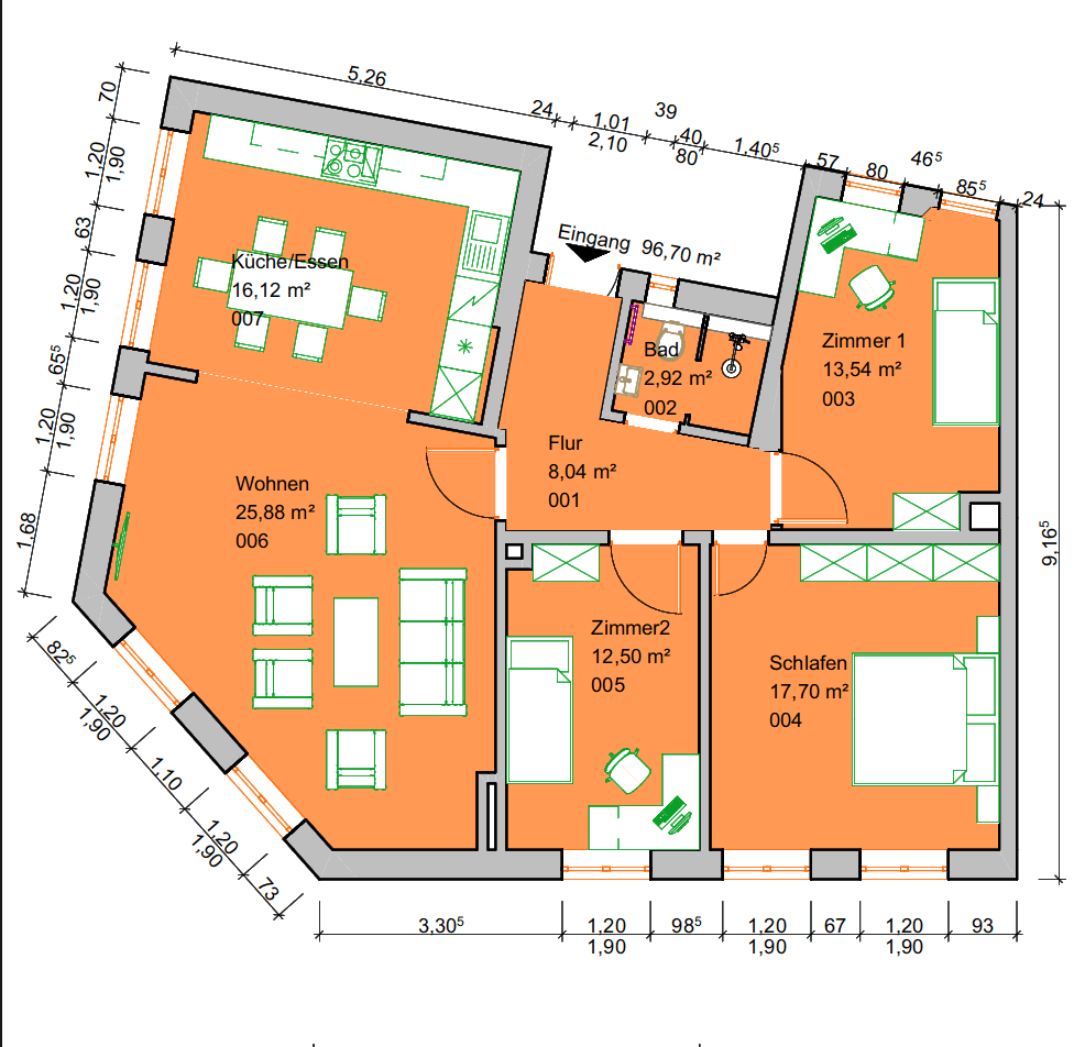 Prenájom bytu 4-izbový 97 m², Hamburg, Hamburg Prenájom bytu 4-izbový 97 m², Hamburg, Hamburg