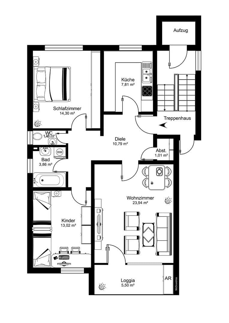 Predaj bytu 3-izbový 79 m², Seebachmarter 6, Hallstadt, Bavorsko Predaj bytu 3-izbový 79 m², Seebachmarter 6, Hallstadt, Bavorsko