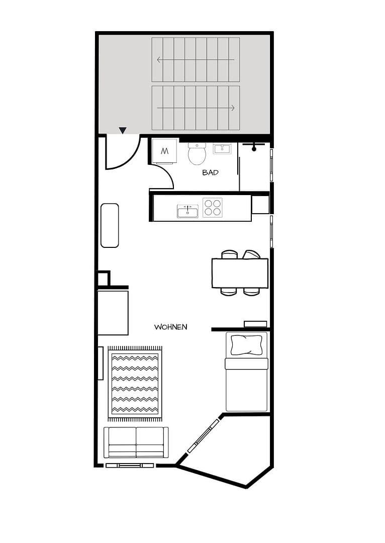 Prenájom bytu 1-izbový 35 m², Jahnstraße 80, Darmstadt, Hesensko Prenájom bytu 1-izbový 35 m², Jahnstraße 80, Darmstadt, Hesensko