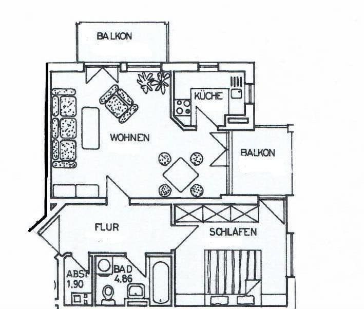 Prenájom bytu 2-izbový 66 m², Werneuchen, Brandenbursko Prenájom bytu 2-izbový 66 m², Werneuchen, Brandenbursko