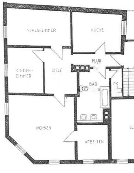 Prenájom bytu 4-izbový 100 m², Bayreuth, Bavorsko Prenájom bytu 4-izbový 100 m², Bayreuth, Bavorsko