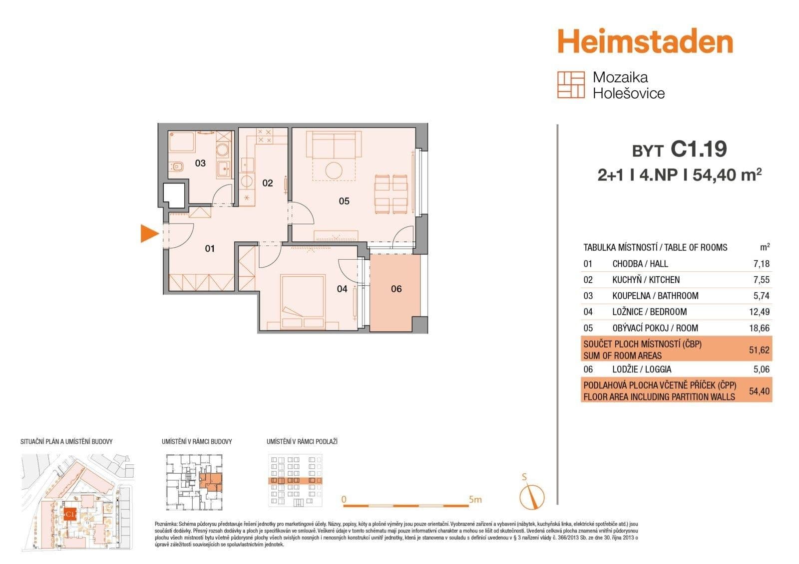 Prenájom bytu 2-izbový 54 m², U Pergamenky, Praha, Praha Prenájom bytu 2-izbový 54 m², U Pergamenky, Praha, Praha