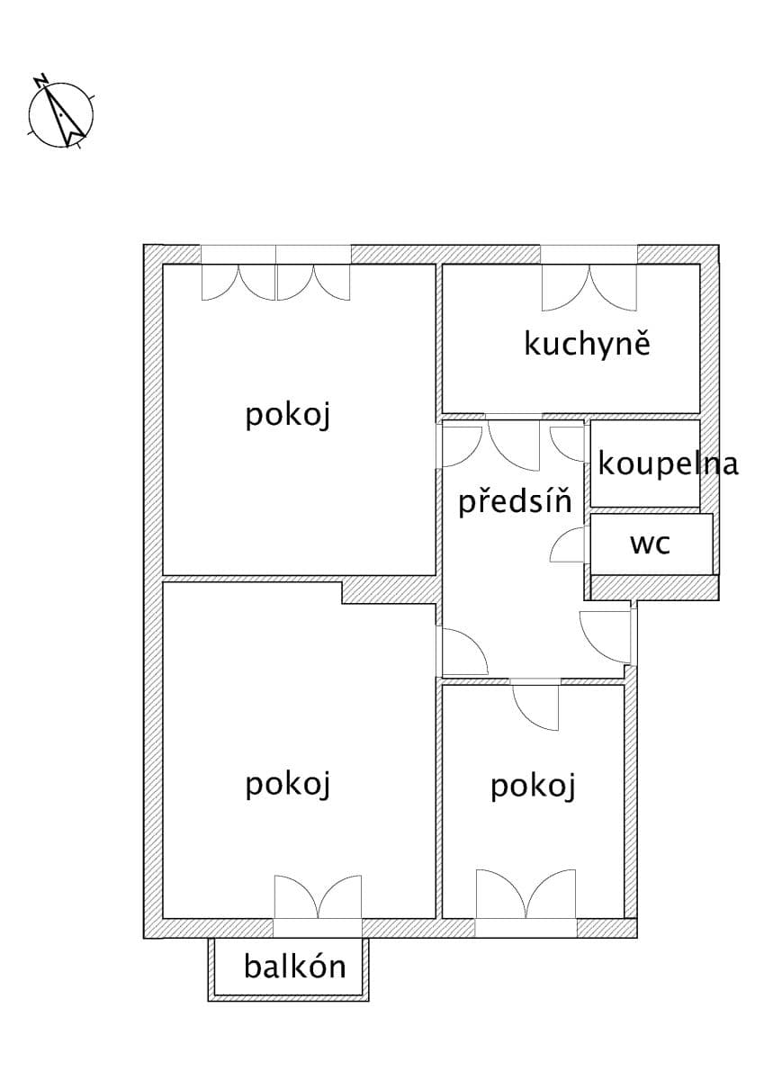 Prenájom bytu 3-izbový 81 m², Naskové, Praha, Praha Prenájom bytu 3-izbový 81 m², Naskové, Praha, Praha