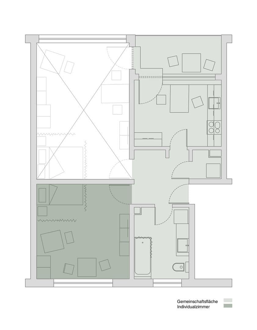 Prenájom bytu 2-izbový 27 m², Eskilstunastraße 35, Erlangen, Bavorsko Prenájom bytu 2-izbový 27 m², Eskilstunastraße 35, Erlangen, Bavorsko