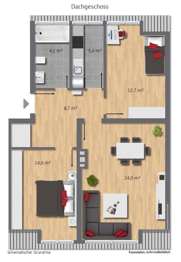 Prenájom bytu 3-izbový 70 m², Weidkamp 177, Essen-Borbeck, Severné Porýnie - Westfálsko Prenájom bytu 3-izbový 70 m², Weidkamp 177, Essen-Borbeck, Severné Porýnie - Westfálsko