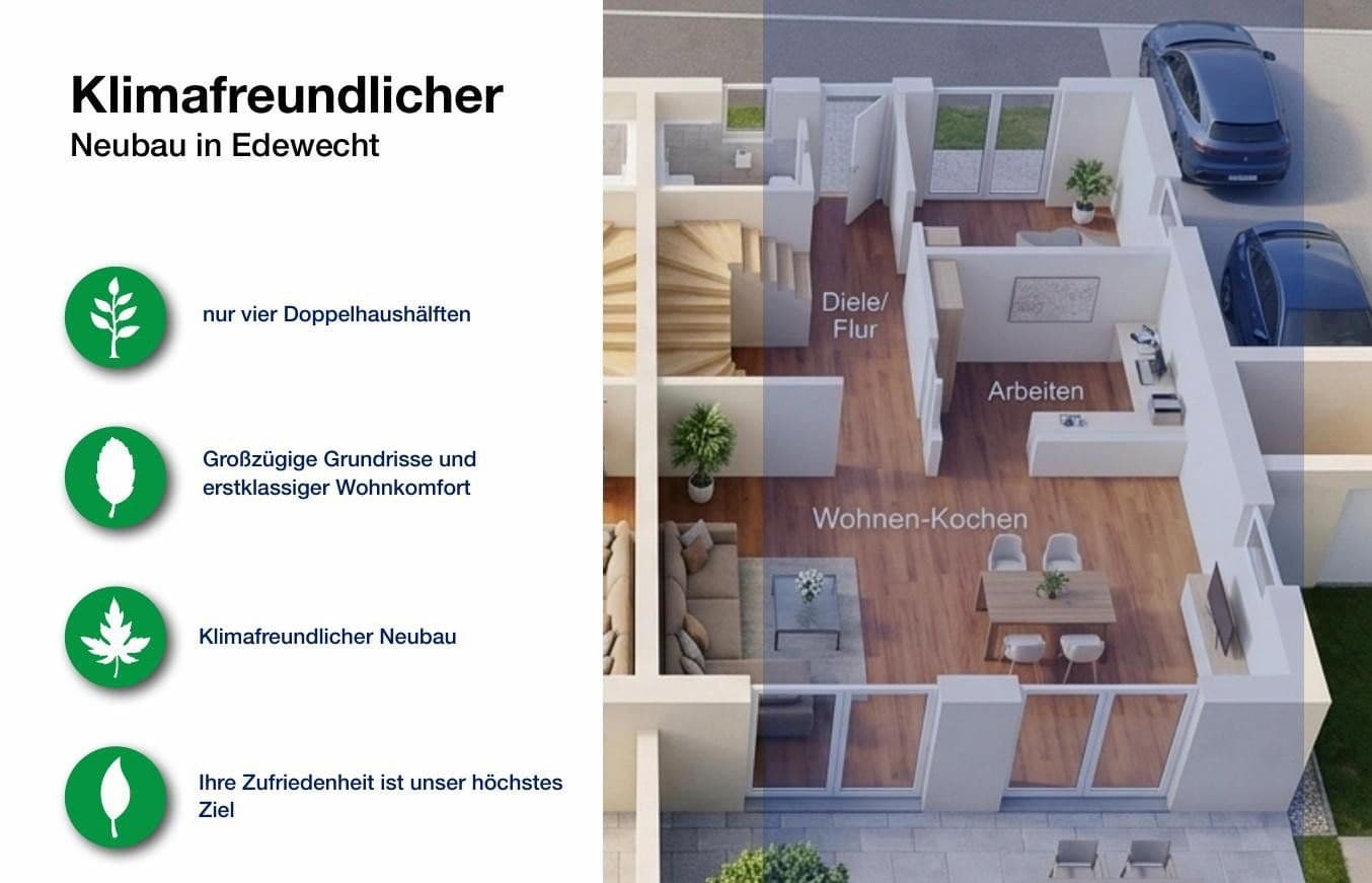 Predaj domu 100 m², pozemok 315 m², Wallstraße 18c-f, Edewecht, Dolné Sasko Predaj domu 100 m², pozemok 315 m², Wallstraße 18c-f, Edewecht, Dolné Sasko