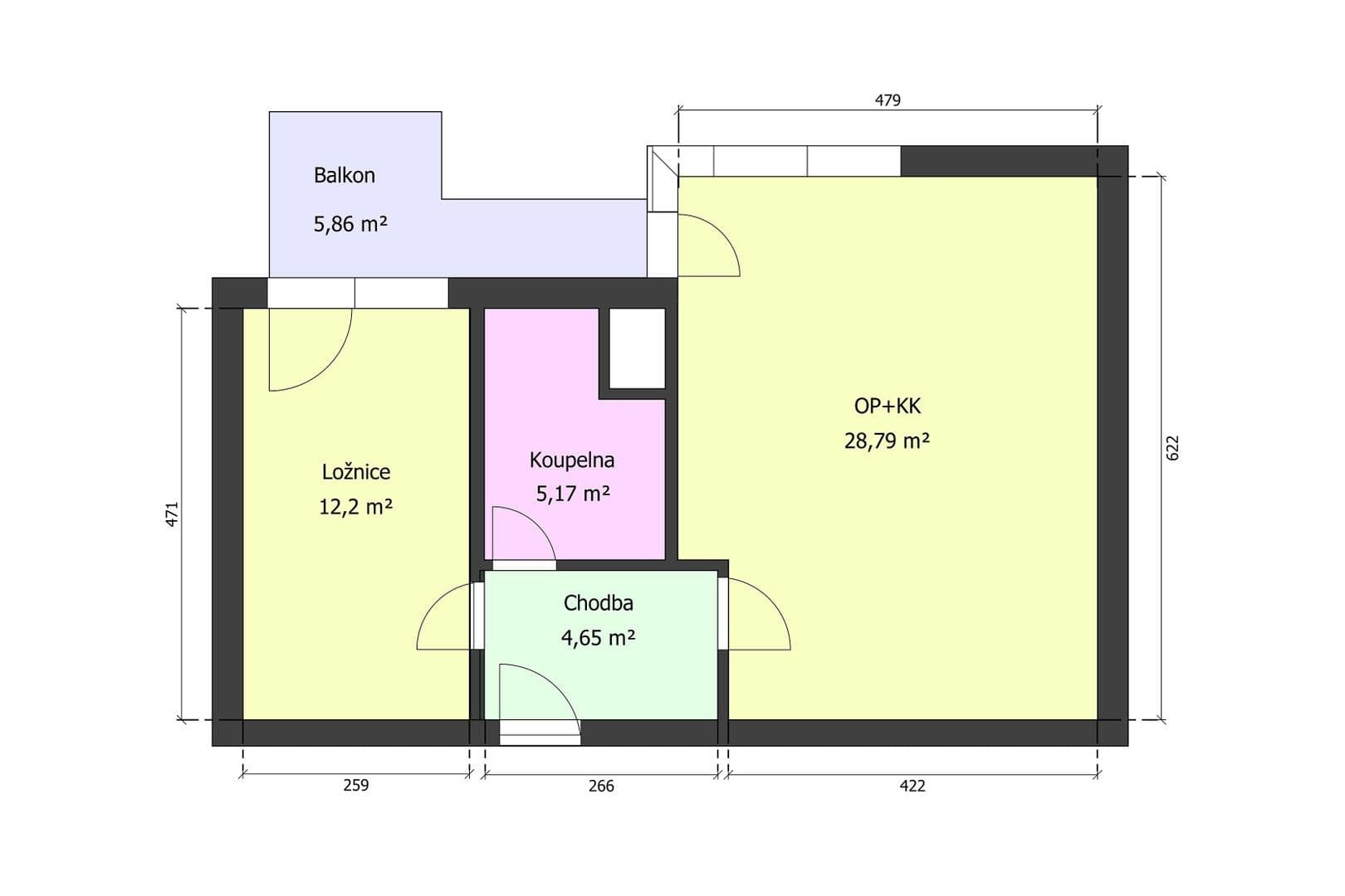 Prenájom bytu 2-izbový 53 m², Mezilehlá, Praha, Praha Prenájom bytu 2-izbový 53 m², Mezilehlá, Praha, Praha