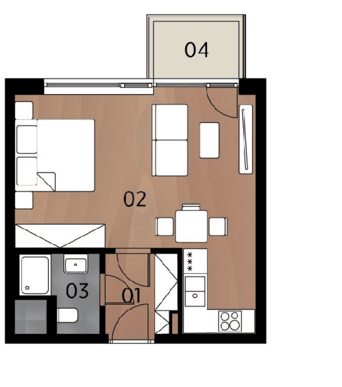 Prenájom bytu 1-izbový 36 m², Americká, Kladno, Středočeský kraj Prenájom bytu 1-izbový 36 m², Americká, Kladno, Středočeský kraj