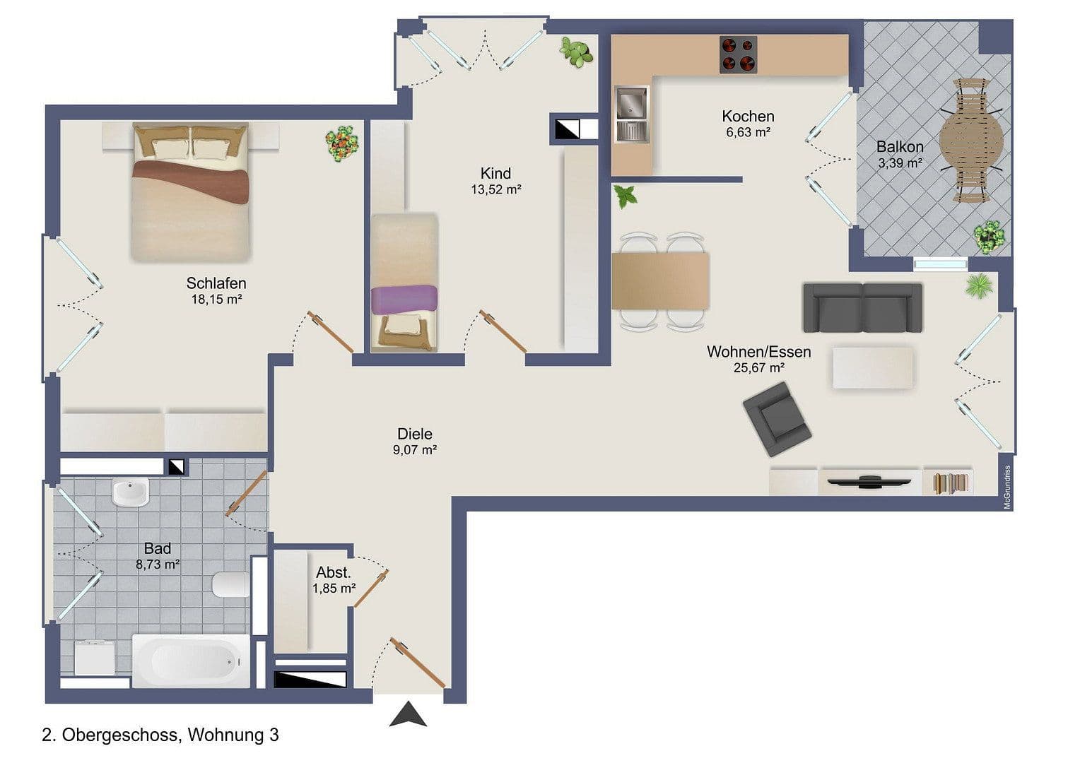 Prenájom bytu 3-izbový 86 m², Landau in der Pfalz, Porýnie-Falcko Prenájom bytu 3-izbový 86 m², Landau in der Pfalz, Porýnie-Falcko