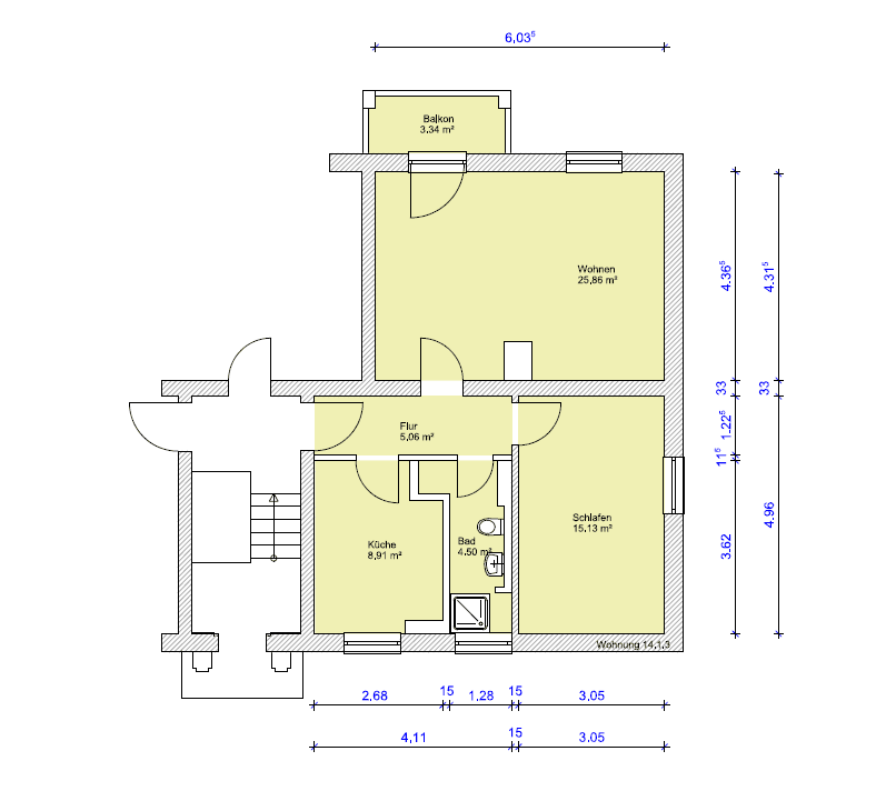 Prenájom bytu 2-izbový 62 m², Eisnerstraße 14, Magdeburg, Sasko-Anhaltsko Prenájom bytu 2-izbový 62 m², Eisnerstraße 14, Magdeburg, Sasko-Anhaltsko