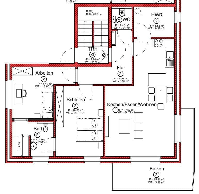 Prenájom bytu 3-izbový 93 m², Meppen, Dolné Sasko Prenájom bytu 3-izbový 93 m², Meppen, Dolné Sasko