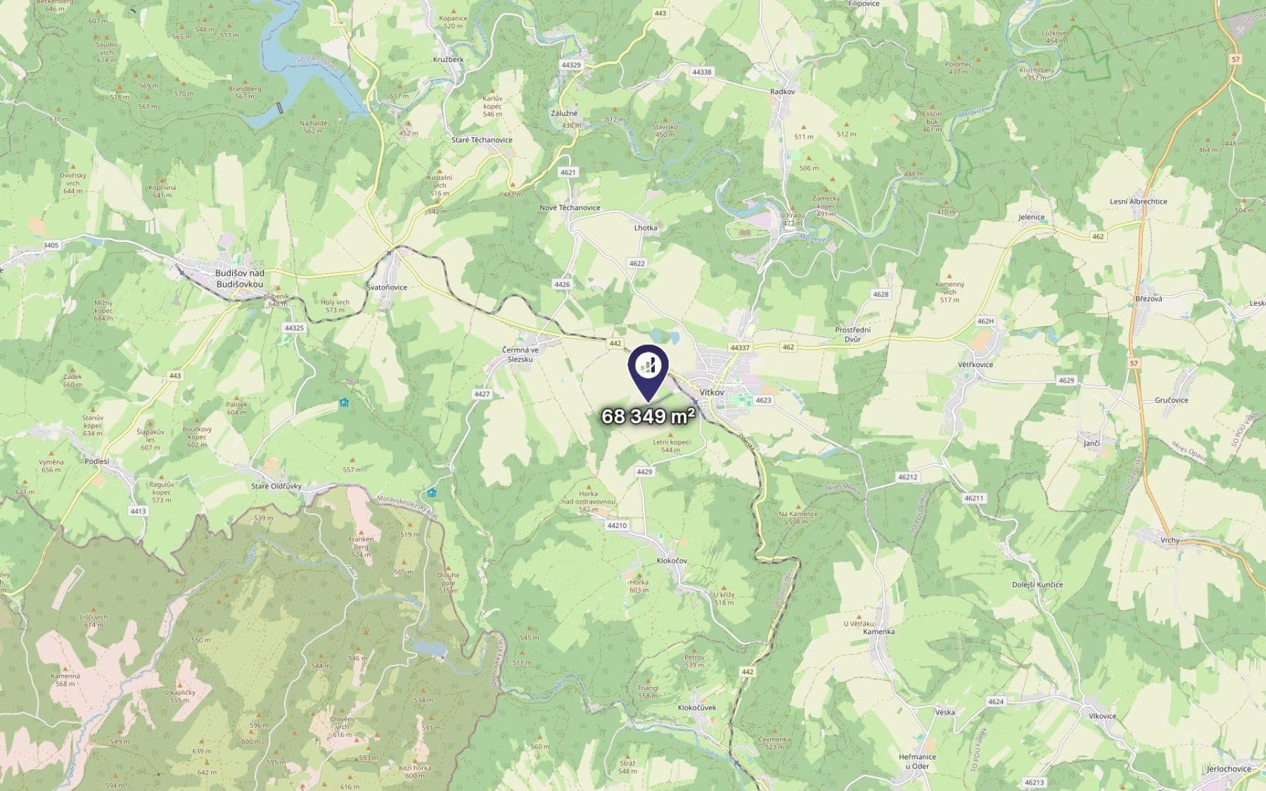 Predaj pozemku 68.349 m², Vítkov, Moravskoslezský kraj Predaj pozemku 68.349 m², Vítkov, Moravskoslezský kraj