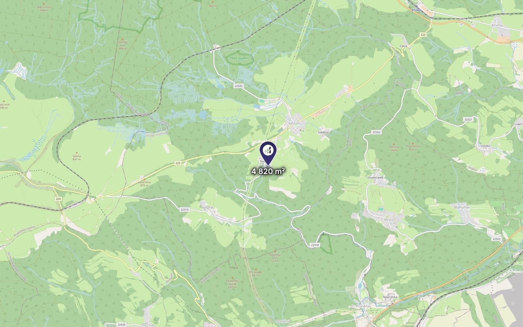 Predaj pozemku 4.820 m², Výsluní, Ústecký kraj Predaj pozemku 4.820 m², Výsluní, Ústecký kraj