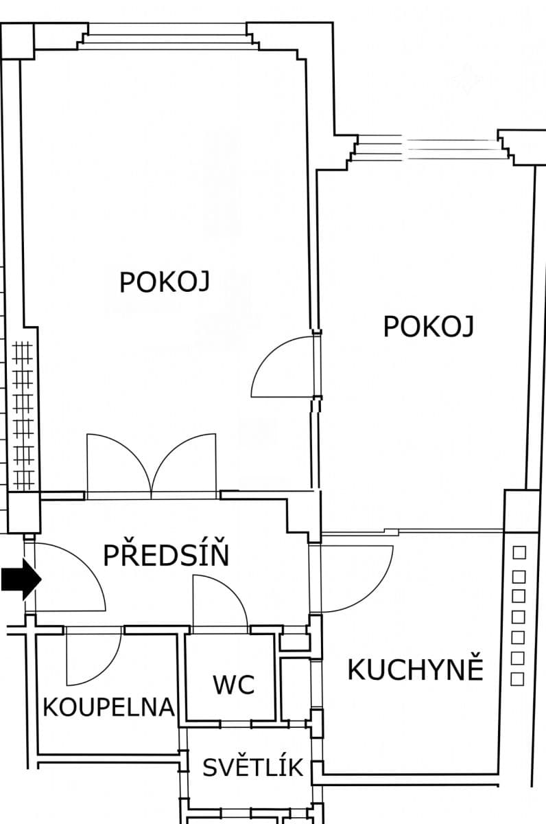 Predaj bytu 2-izbový 50 m², Šternberkova, Praha, Praha Predaj bytu 2-izbový 50 m², Šternberkova, Praha, Praha
