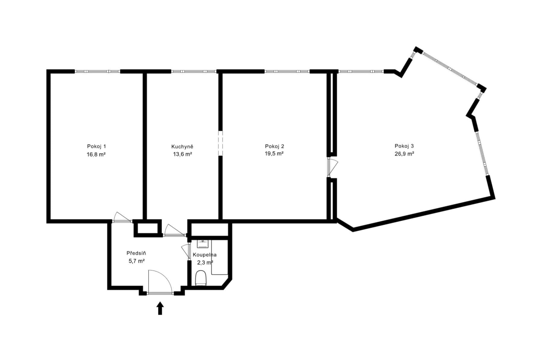 Predaj bytu 3-izbový 84 m², Primátorská, Praha, Praha Predaj bytu 3-izbový 84 m², Primátorská, Praha, Praha