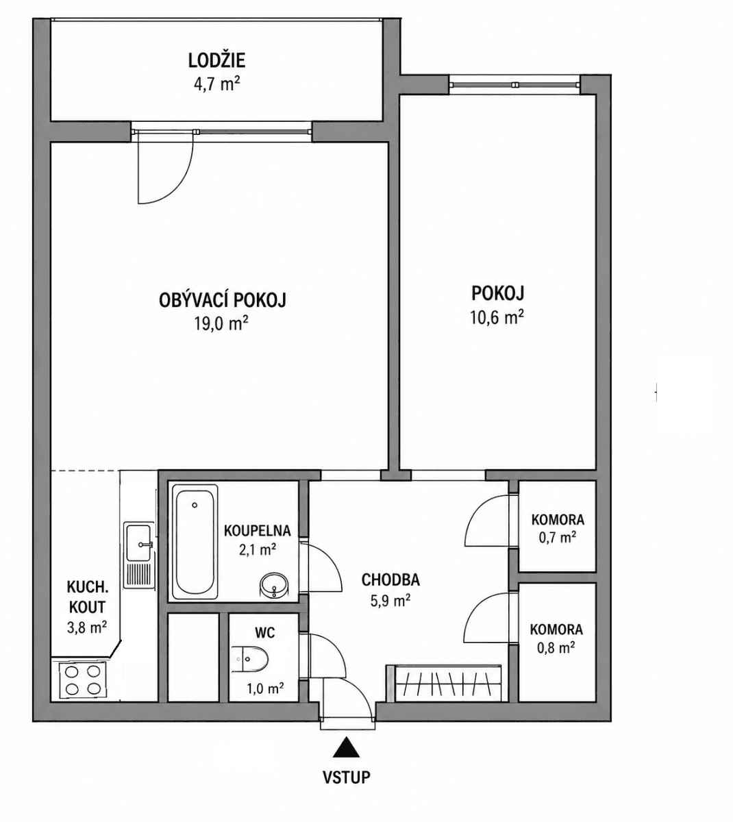 Prenájom bytu 2-izbový 48 m², Gruzínská, Brno, Jihomoravský kraj Prenájom bytu 2-izbový 48 m², Gruzínská, Brno, Jihomoravský kraj