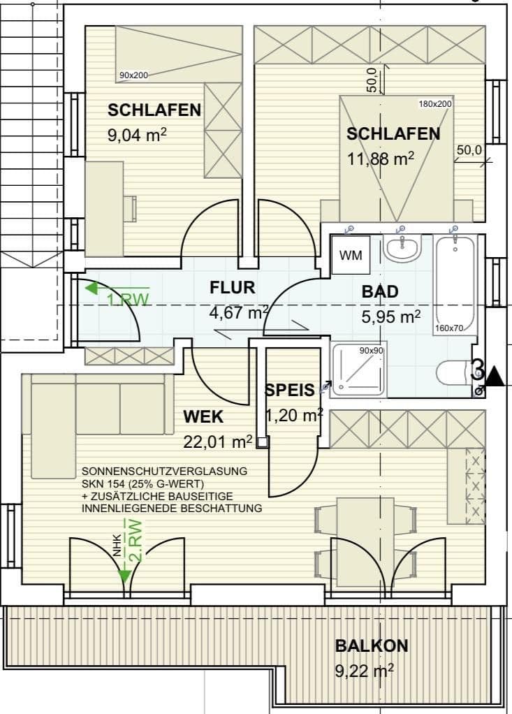 Predaj bytu 3-izbový 64 m², Kirchseeon, Bavorsko Predaj bytu 3-izbový 64 m², Kirchseeon, Bavorsko