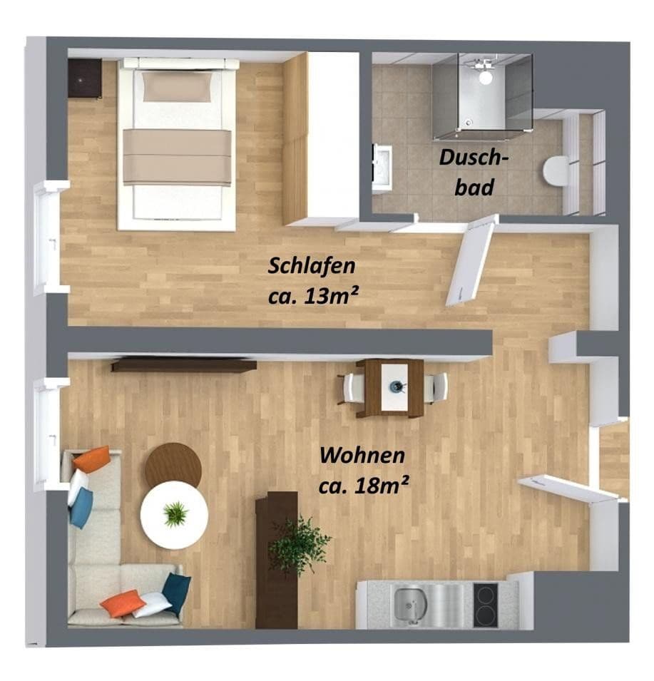 Prenájom bytu 2-izbový 37 m², Merseburger Straße 16, Lützen, Sasko-Anhaltsko Prenájom bytu 2-izbový 37 m², Merseburger Straße 16, Lützen, Sasko-Anhaltsko