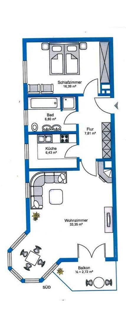 Prenájom bytu 2-izbový 74 m², Bad Wiessee, Bavorsko Prenájom bytu 2-izbový 74 m², Bad Wiessee, Bavorsko