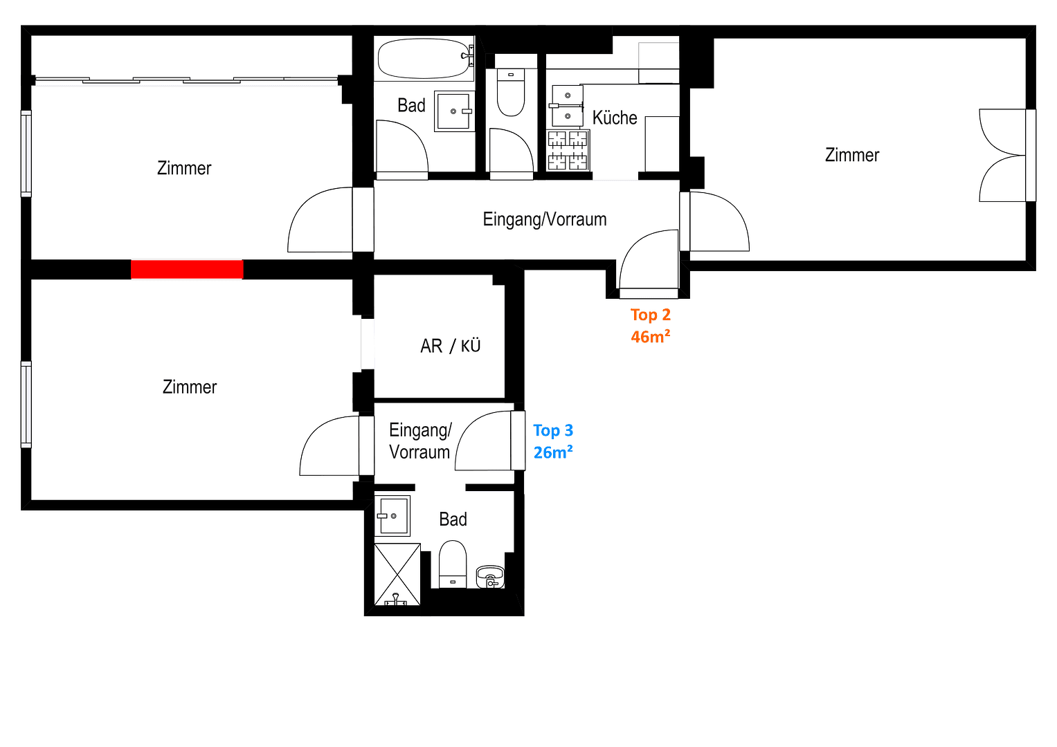 Prenájom bytu 1-izbový 26 m², Pötzleinsdorfer Straße 194, Wien, Viedeň Prenájom bytu 1-izbový 26 m², Pötzleinsdorfer Straße 194, Wien, Viedeň