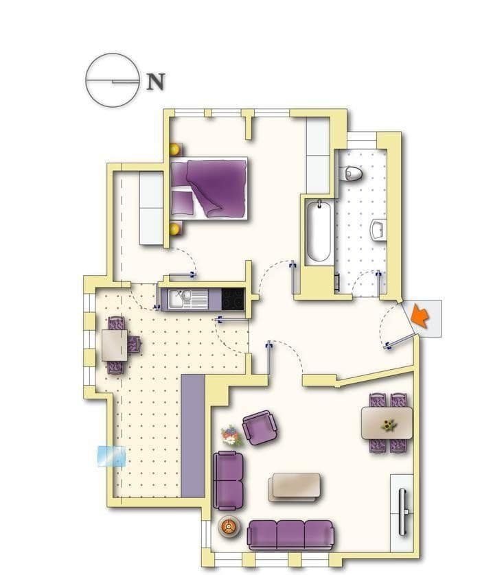 Prenájom bytu 2-izbový 77 m², Südstraße 2A, Markkleeberg, Sasko Prenájom bytu 2-izbový 77 m², Südstraße 2A, Markkleeberg, Sasko