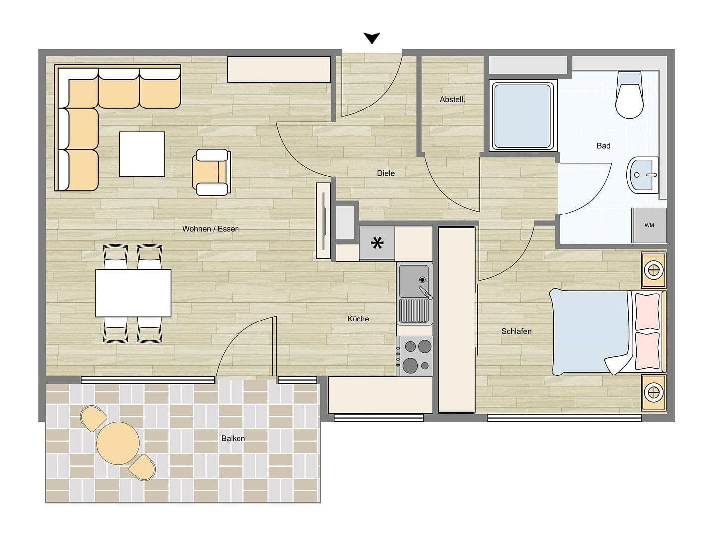 Prenájom bytu 2-izbový 57 m², Mering, Bavorsko Prenájom bytu 2-izbový 57 m², Mering, Bavorsko