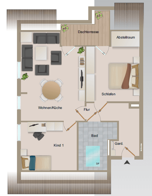Prenájom bytu 3-izbový 68 m², An der Landwehr 25, Bielfeld an der Landwehr, Severné Porýnie - Westfálsko Prenájom bytu 3-izbový 68 m², An der Landwehr 25, Bielfeld an der Landwehr, Severné Porýnie - Westfálsko