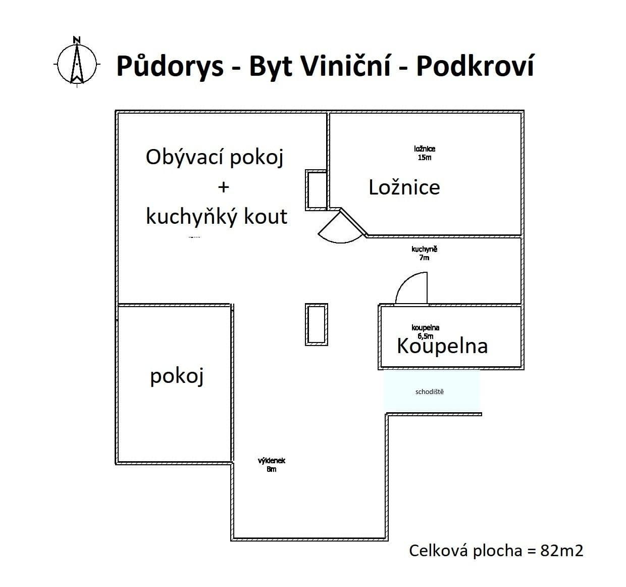 Prenájom bytu 3-izbový 82 m², Viniční, Brno, Jihomoravský kraj Prenájom bytu 3-izbový 82 m², Viniční, Brno, Jihomoravský kraj