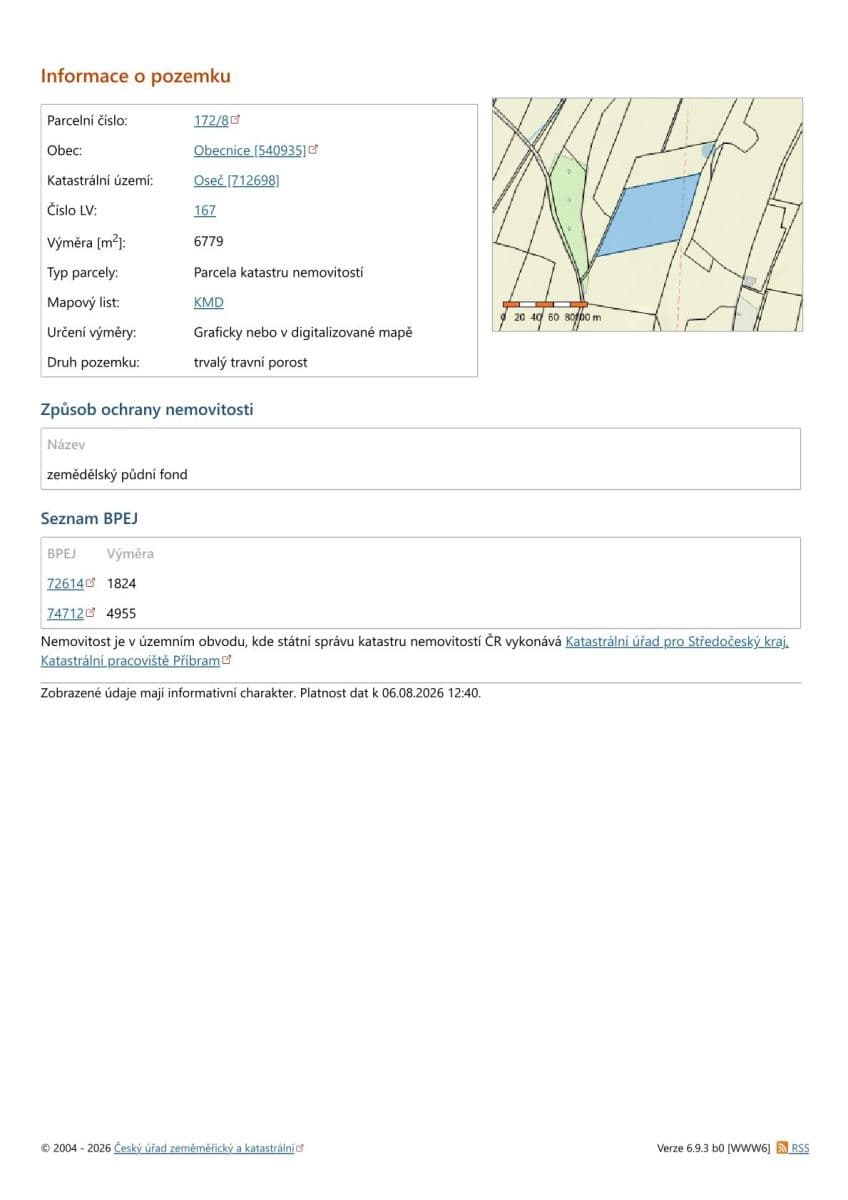 Predaj pozemku 28.997 m², Obecnice, Středočeský kraj Predaj pozemku 28.997 m², Obecnice, Středočeský kraj