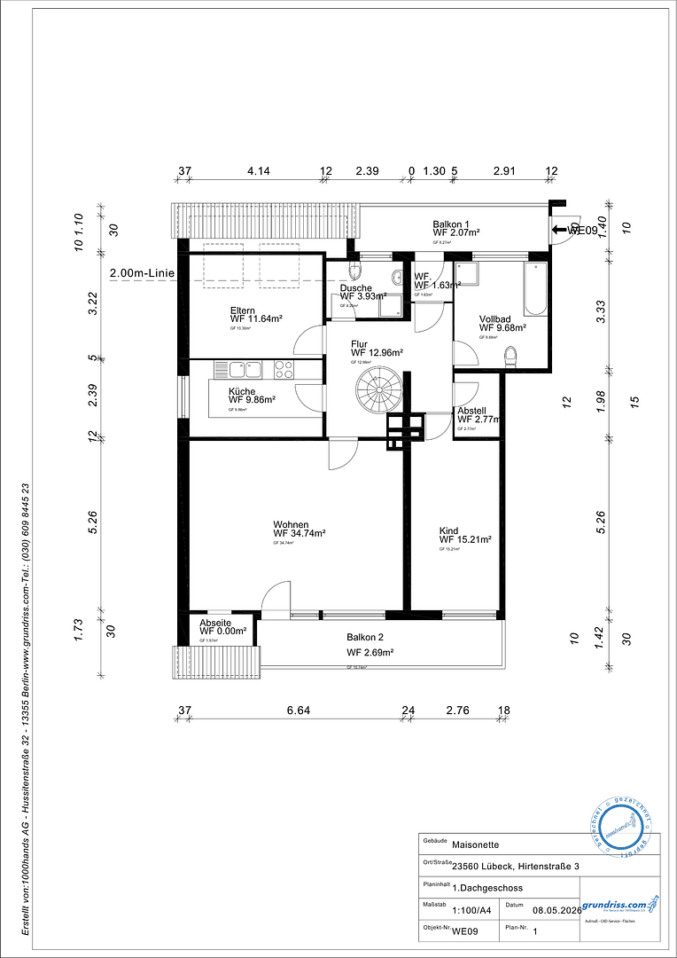 Predaj bytu 4-izbový 132 m², Lübeck, Šlezvicko-Holštajnsko Predaj bytu 4-izbový 132 m², Lübeck, Šlezvicko-Holštajnsko