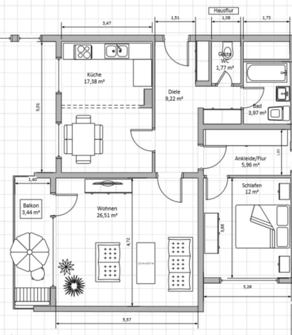 Prenájom bytu 2-izbový 83 m², Mainz, Porýnie-Falcko Prenájom bytu 2-izbový 83 m², Mainz, Porýnie-Falcko