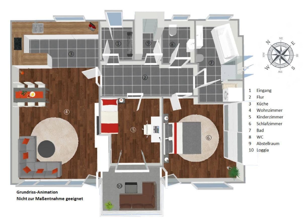 Prenájom bytu 3-izbový 82 m², Krakauer Straße 5, Nürnberg, Bavorsko Prenájom bytu 3-izbový 82 m², Krakauer Straße 5, Nürnberg, Bavorsko