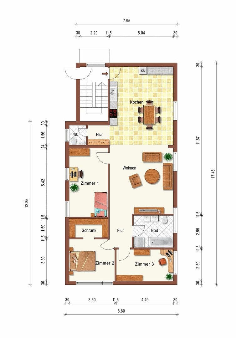 Prenájom bytu 4-izbový 116 m², Lagerstraße 12, Mannheim, Bádensko-Wurttembersko Prenájom bytu 4-izbový 116 m², Lagerstraße 12, Mannheim, Bádensko-Wurttembersko