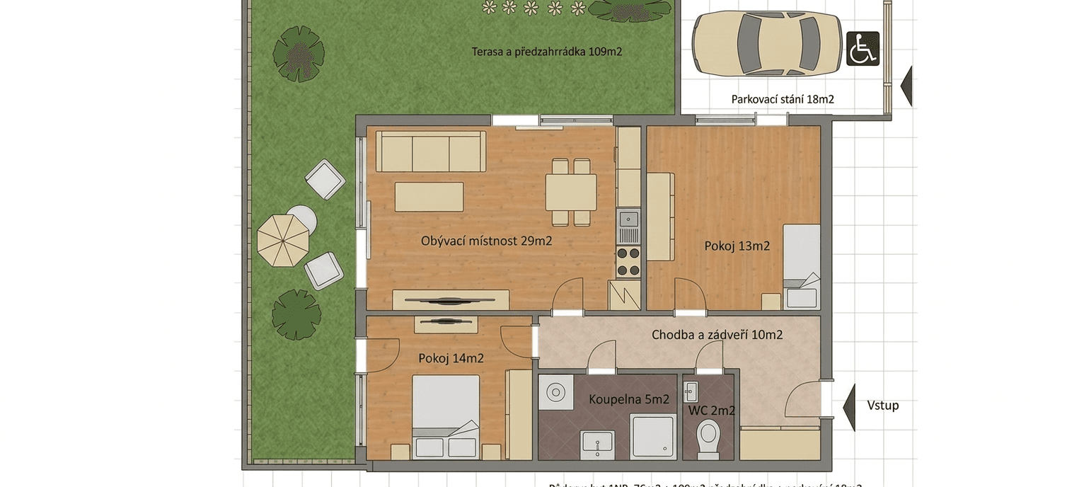Prenájom bytu 3-izbový 76 m², Slavětínská, Praha, Praha Prenájom bytu 3-izbový 76 m², Slavětínská, Praha, Praha