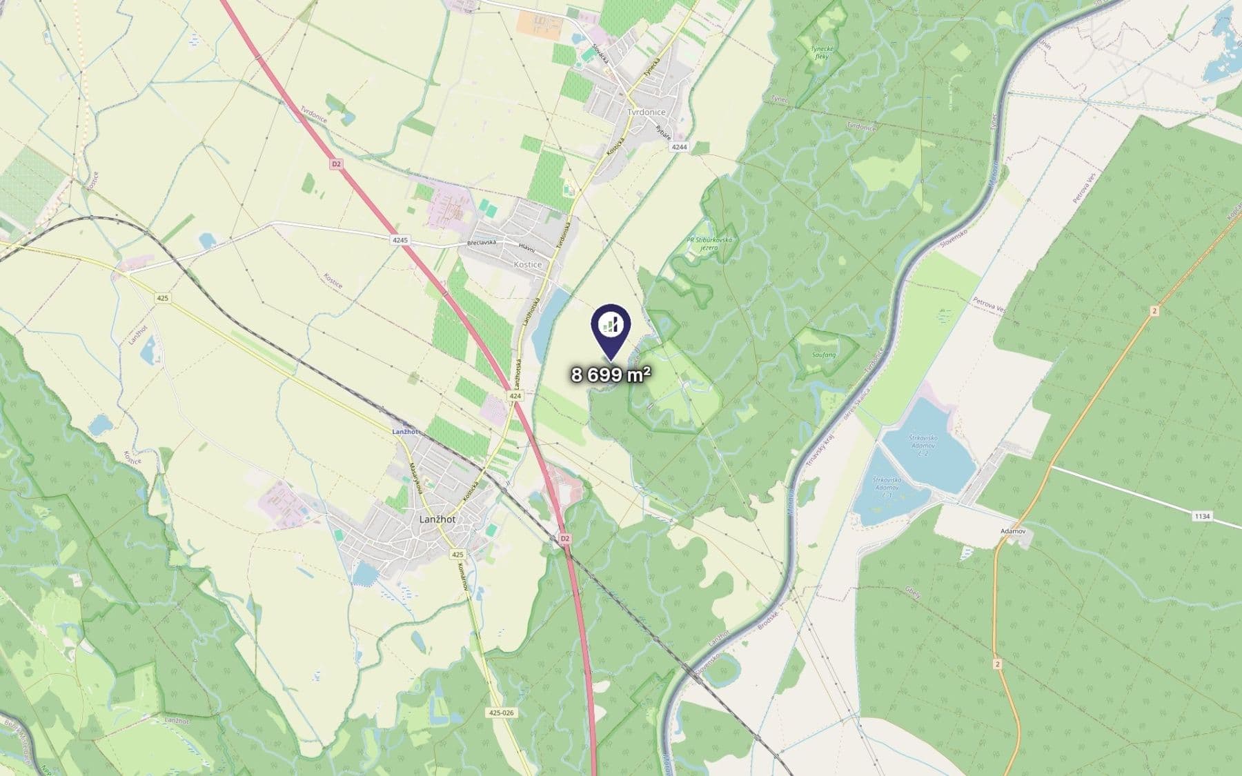 Predaj pozemku 8.699 m², Kostice, Jihomoravský kraj Predaj pozemku 8.699 m², Kostice, Jihomoravský kraj