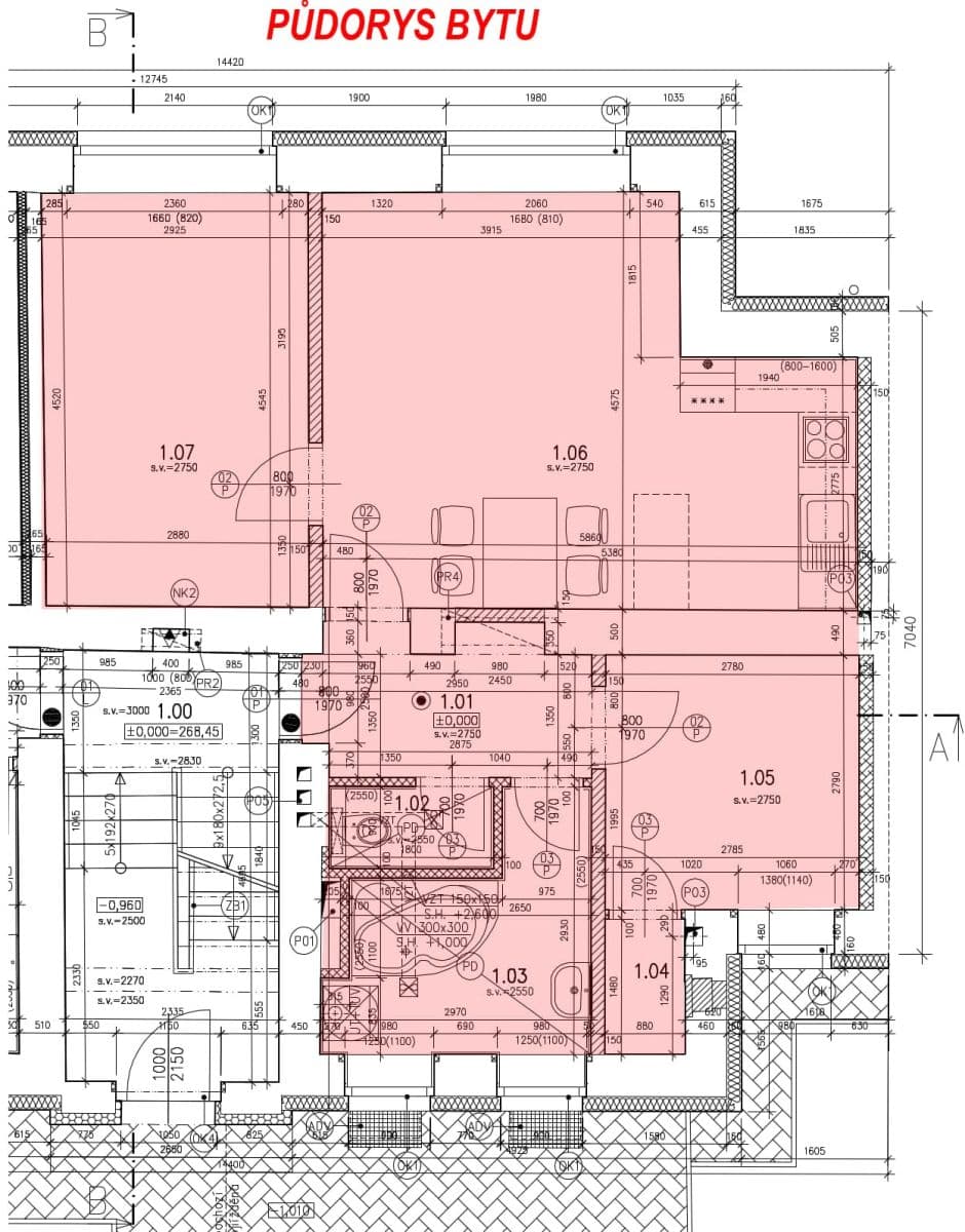 Prenájom bytu 3-izbový 58 m², Vlnitá, Praha, Praha Prenájom bytu 3-izbový 58 m², Vlnitá, Praha, Praha