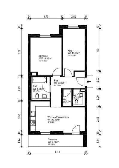 Prenájom bytu 3-izbový 75 m², Torfstecherweg 54, Hamburg, Hamburg Prenájom bytu 3-izbový 75 m², Torfstecherweg 54, Hamburg, Hamburg